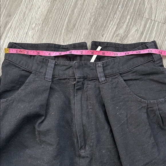 Free People Wide-Leg Paper Bag Linen-Blend Cropped Pants - Picture 7 of 10